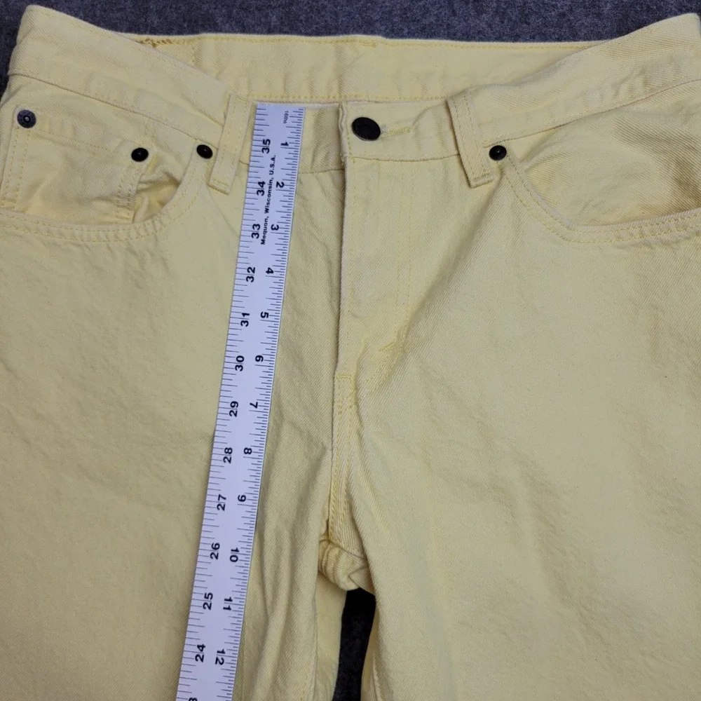 Levis Jeans Mens 30x30 Yellow Denim Red Tab Americana Straight Leg Indie Boho